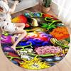 One Piece Round Area Rug Carpet Rug For Living Room Bedroom Sofa Playroom Decor Nonslip Floor Mat