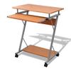 Computer Desk with Sliding Keyboard Tray Brown