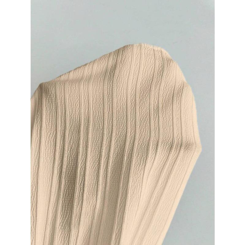 Summer Sleeve White Loose Dress Fashion Women's Hanging Neck Pleated Dress Party Casual Elegant Sweet A-line Short Dress Holiday Clothing