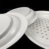Large Melamine Round Draining Dumpling Plate
