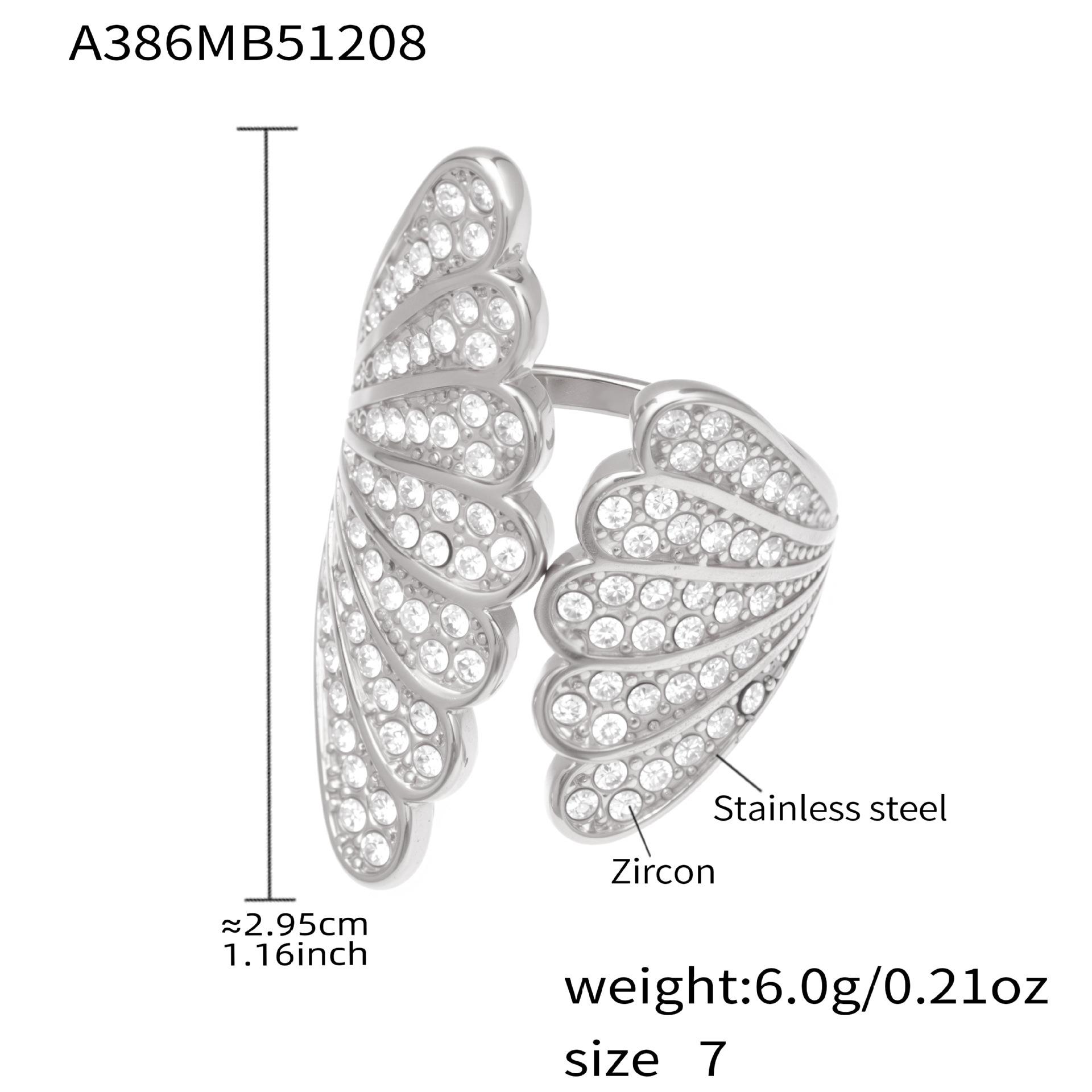 

Роскошное кольцо-павлин с открытой спинкой и цирконами 5A, нержавеющая сталь с покрытием 18 карат - Легкое и изысканное