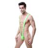 Mankini Solid Color/Leopard Print Stretchy Sexy Men Solid Color Sling Swimsuit for Summer