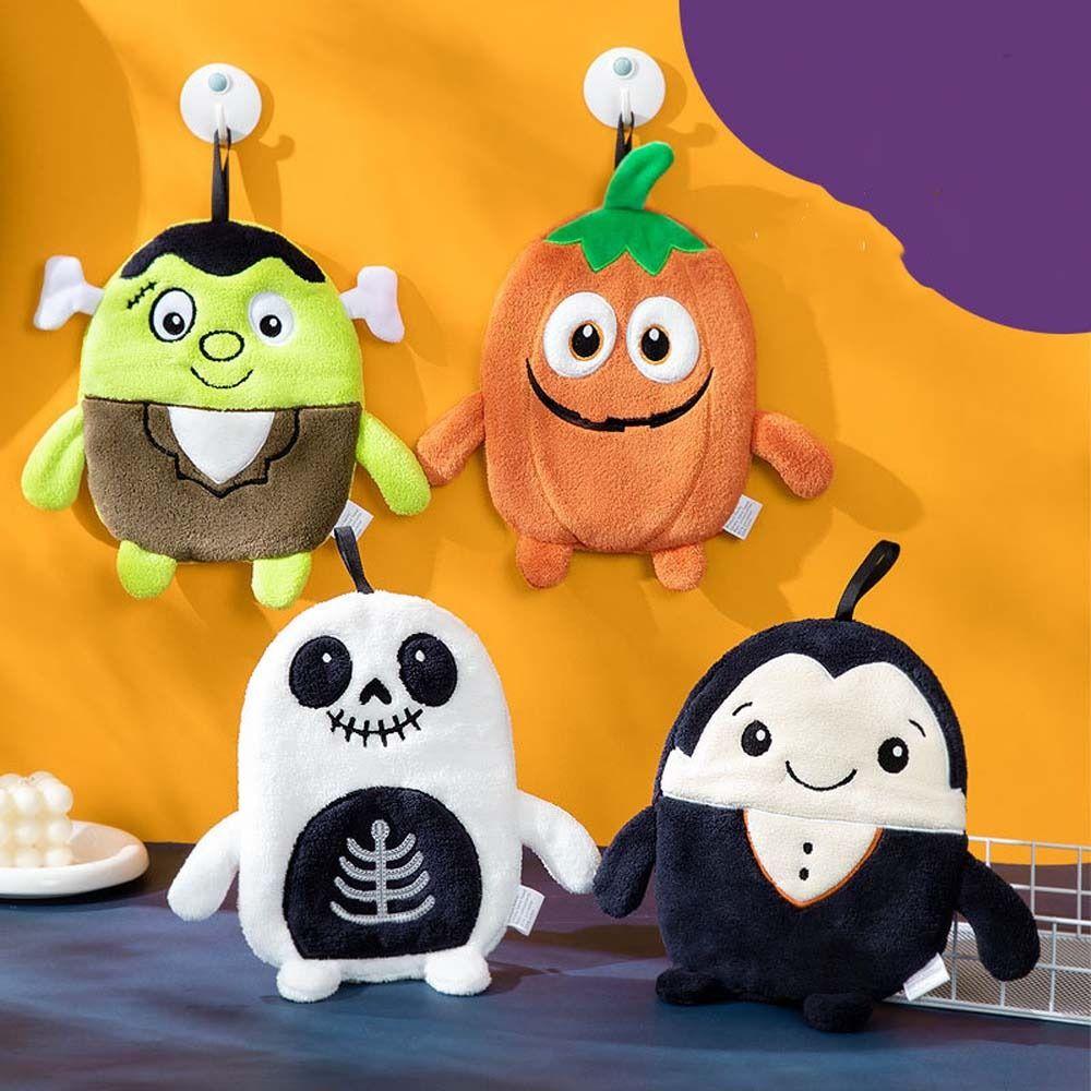 Thickened Small Towels Soft Cleaning Towels Halloween Hanging Hand Towels  Home Decor