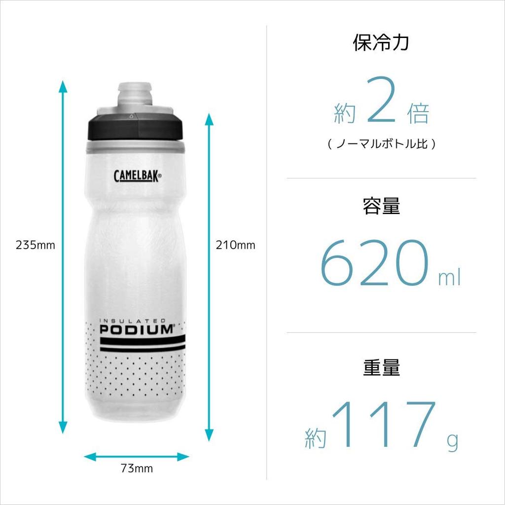 CAMELBAK Podium Chill Custom Bottle, 620ml, Black/Black