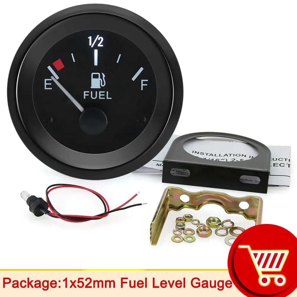 52mm Oil Pressure Gauge 100 PSI 12V with Oil Press Sensor 1/8NP Auto Car Water Temp Oil Temperature Gauge Fuel Level Gauge Volt