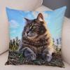 Cute Pet Animal Print Pillowcase Funny  Cat  Decoration Car Sofa Home Cushion Cover