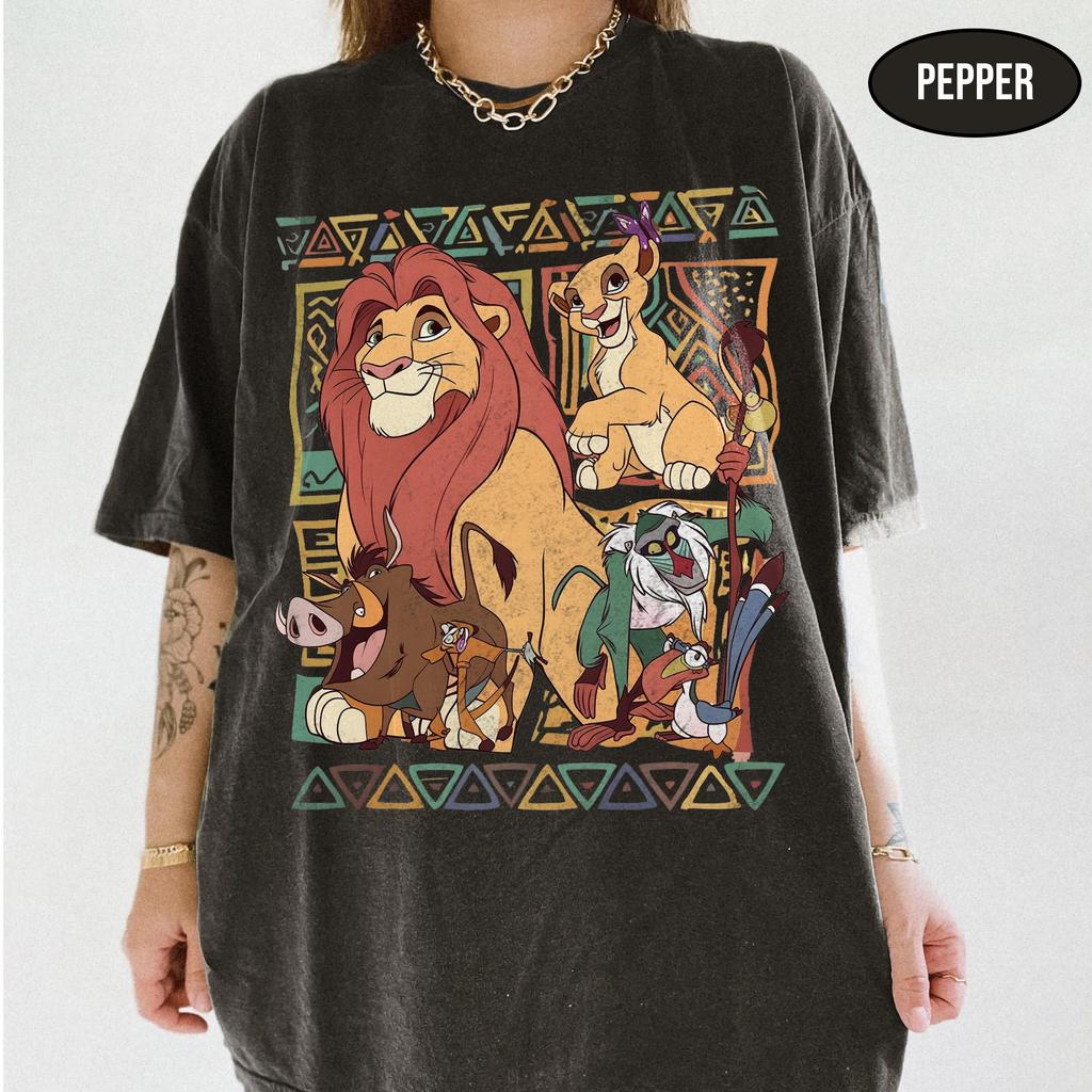2026 Women's Vintage Disney Simba Lion King  T-Shirt Disneyland Shirt Oversized Loose Casual Tee Disney Trip Shirt