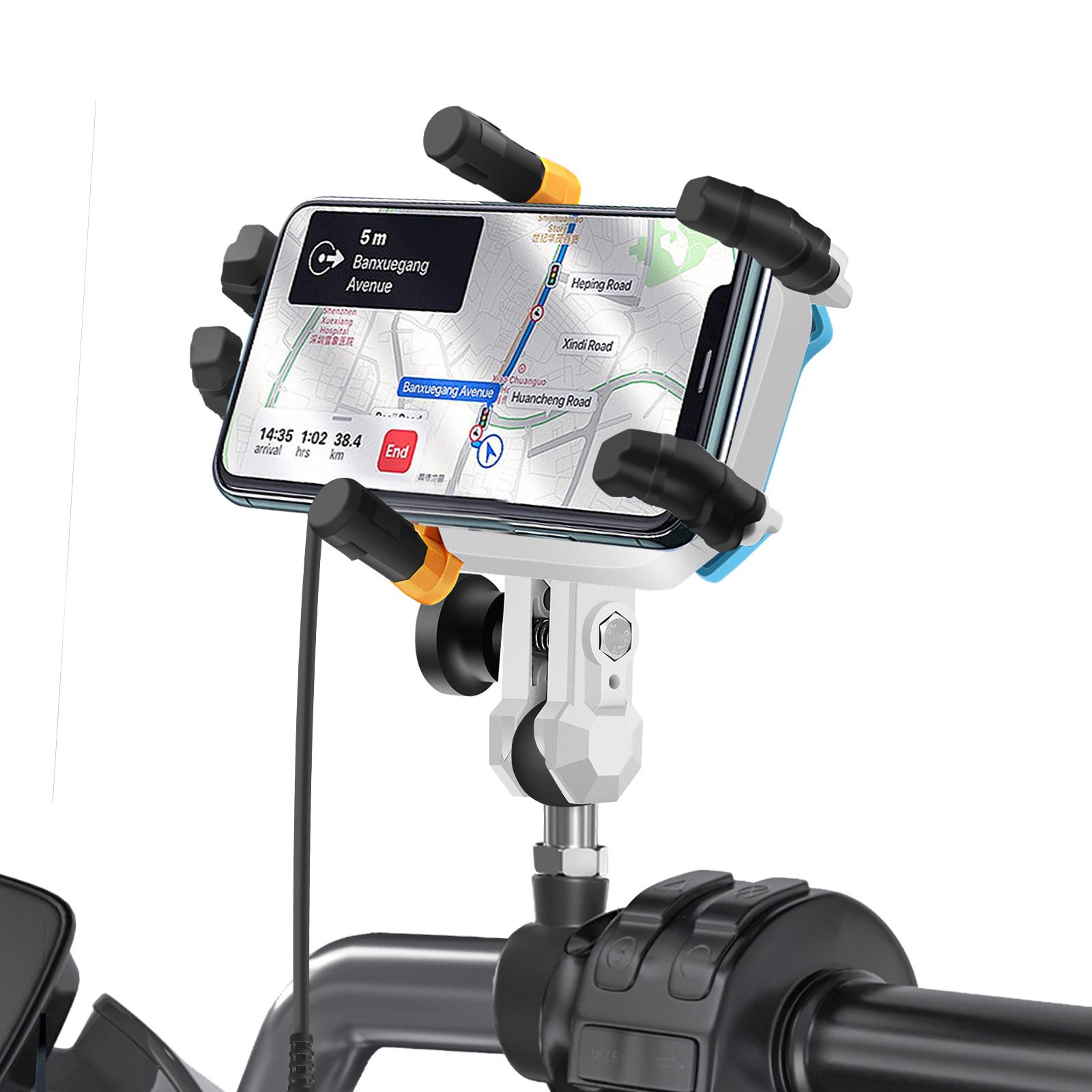 Шарнирная головка M8/M10 + амортизирующий кронштейн для телефона Беспроводная зарядка 15 — фото 18