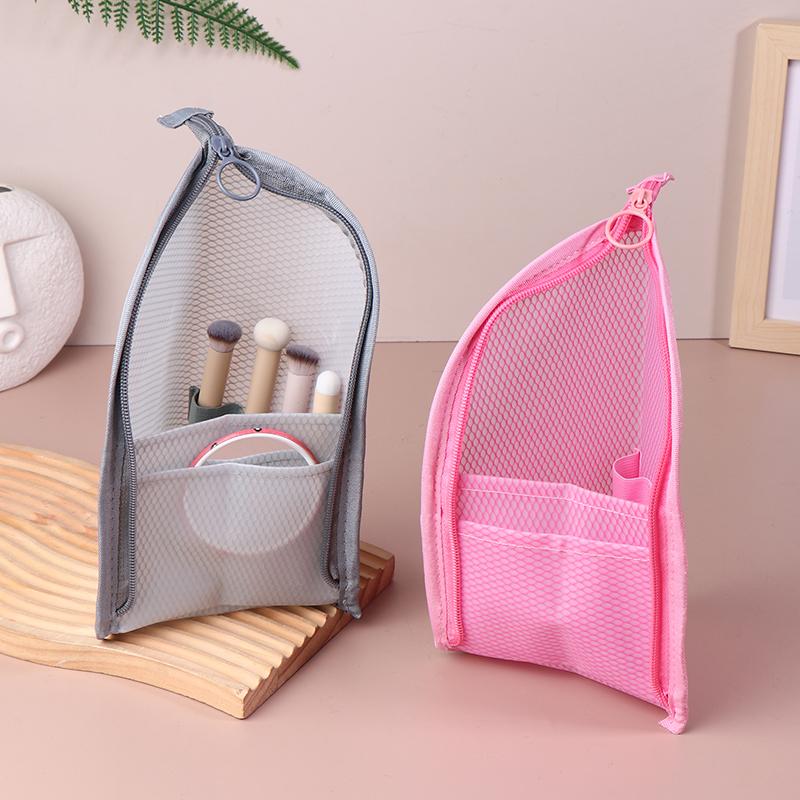 Travel Makeup Bag Standing Makeup Brush Bag Pen Holder Toothbrush Storage Bag Waterproof Toileting Bag Storage Bag
