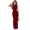 2026 Europäisches & Amerikanisches Elegantes Ärmelloses Plissiertes Figurbetontes Langes Abendkleid für Damen