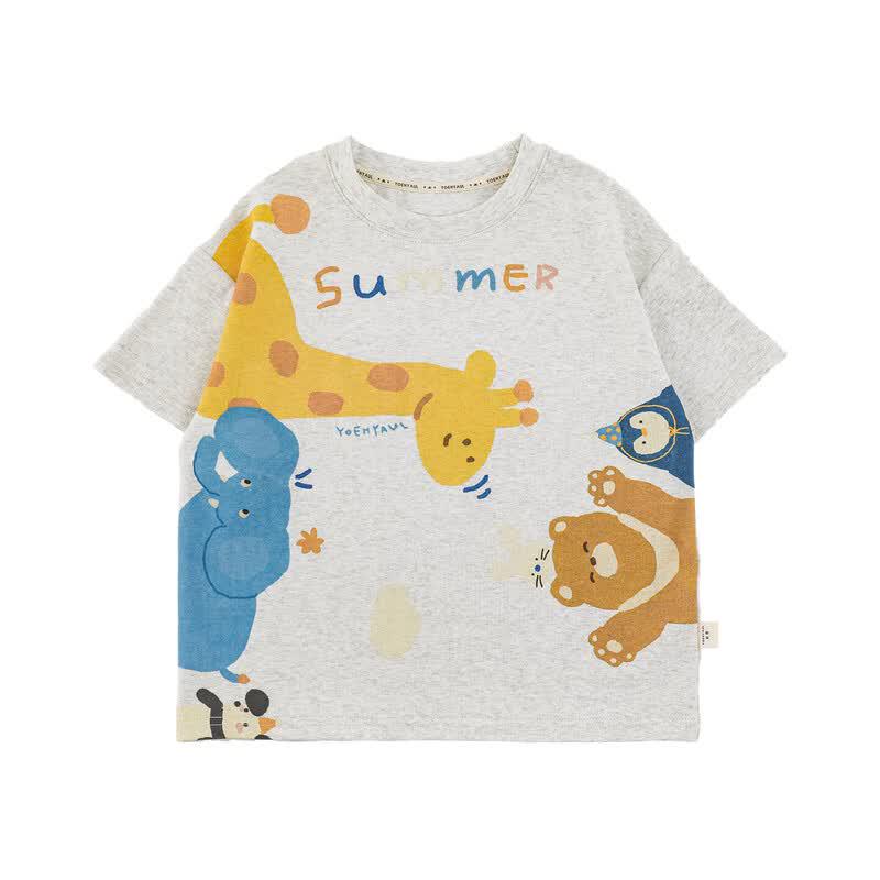 

Youyou Girls Cartoon Short-Sleeved T-shirt 90 cm