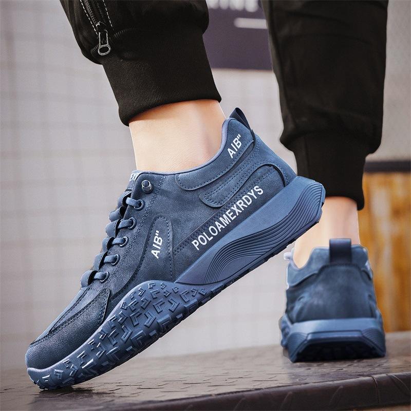 

Чоловіче взуття 2025 весна нова модель однопедальне м яка підошва зручне підліткове ліниве взуття модне ретро спортивне та повсякденне взуття 44 синій