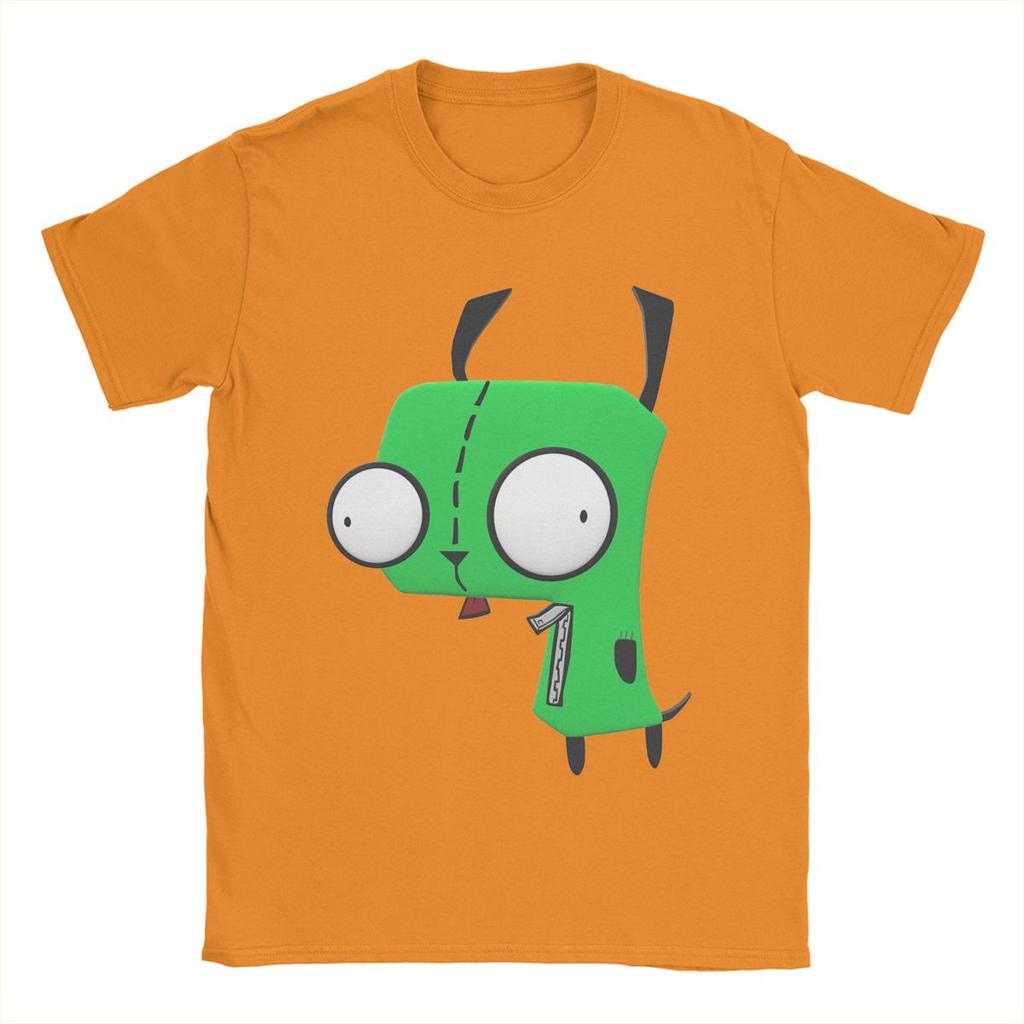 Gir Invader Zim Men T Shirts Novelty Tees Short Sleeve Round Collar T-Shirts Cotton Plus Size Clothing