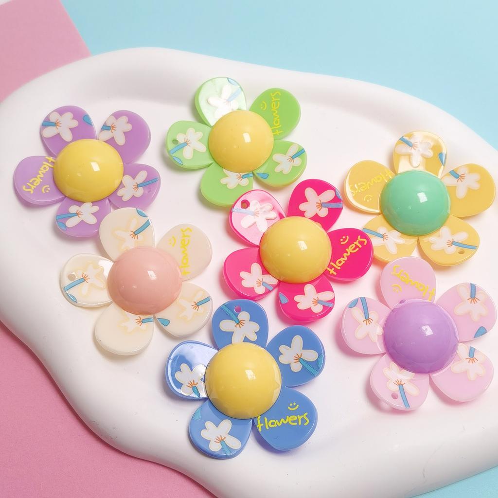 100pcs Flowers Slime Charms Scrapbooking Phone Case Decoration DIY Crafts Jewelry Making Accessories Girls Shoes Decorations
