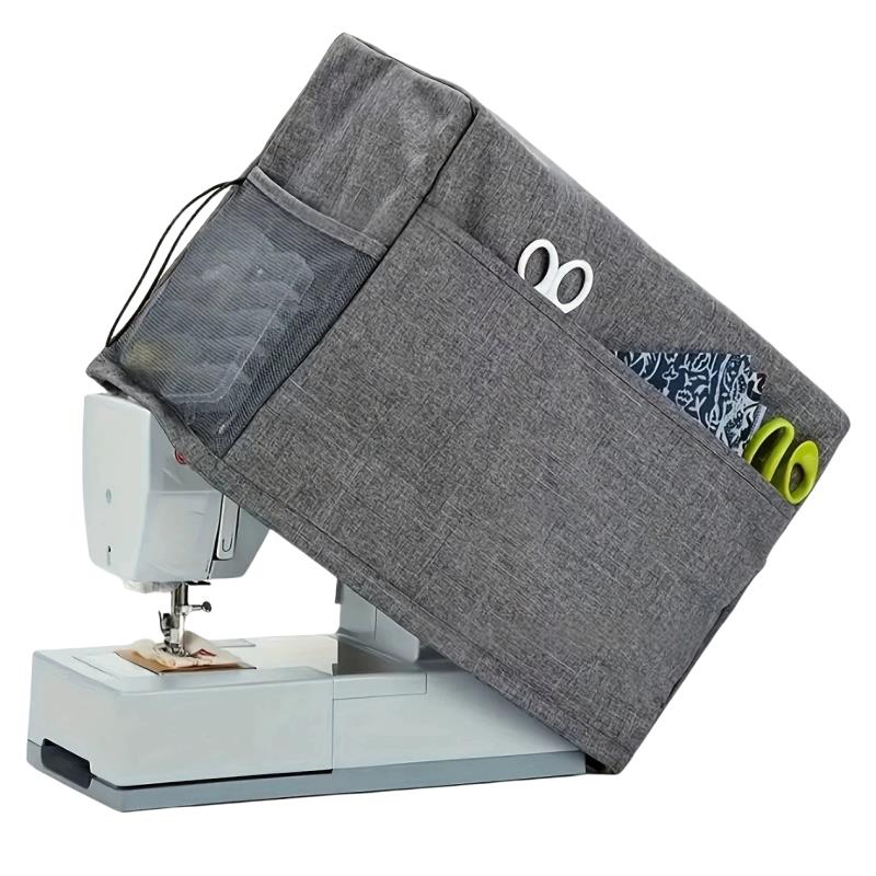 Universal Sewing Machine Cover with Storage Pocket & Side Handles Protective Dust Cover for Most Standard Sewing Machines