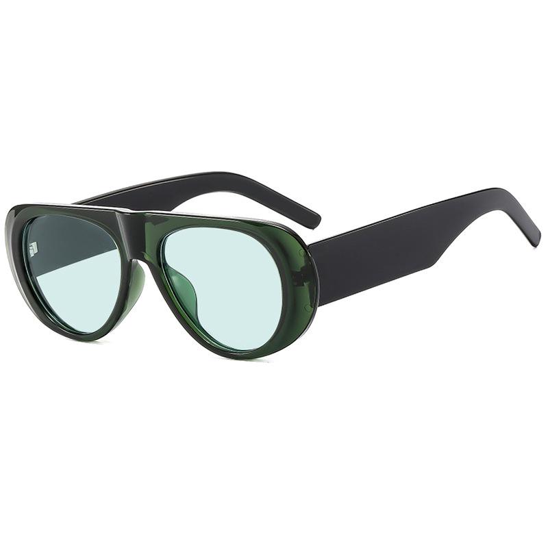 SHAUNA Ins Popular Fashion Pilot Women Sunglasses Retro Blue Green Shades UV400 Men Trending Wide Legs Sun Glasses