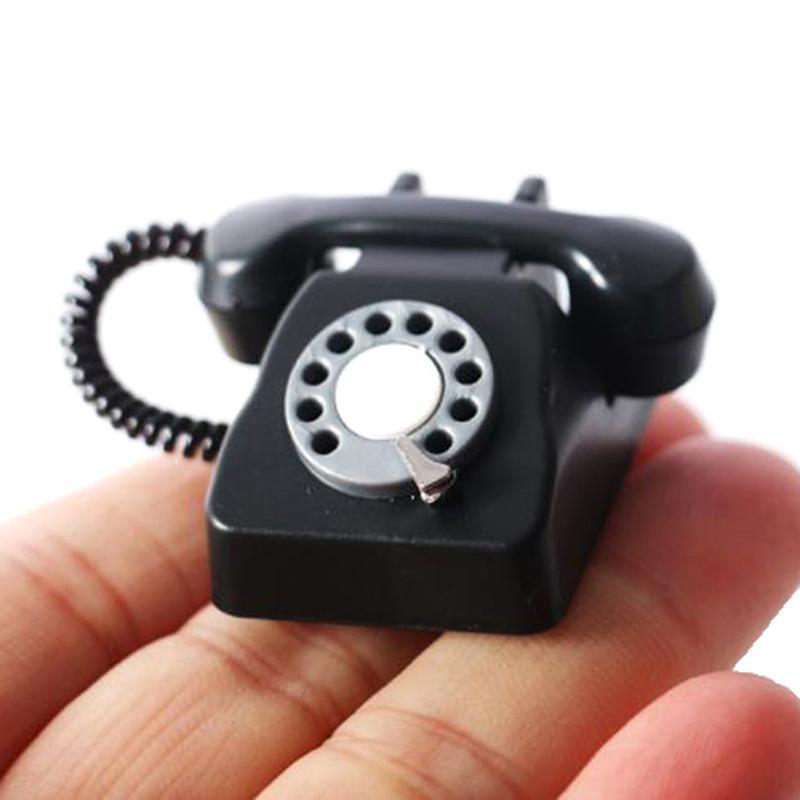 Dollhouse Furniture Decoration Gift Kid Miniature Plastic Telephone Toys