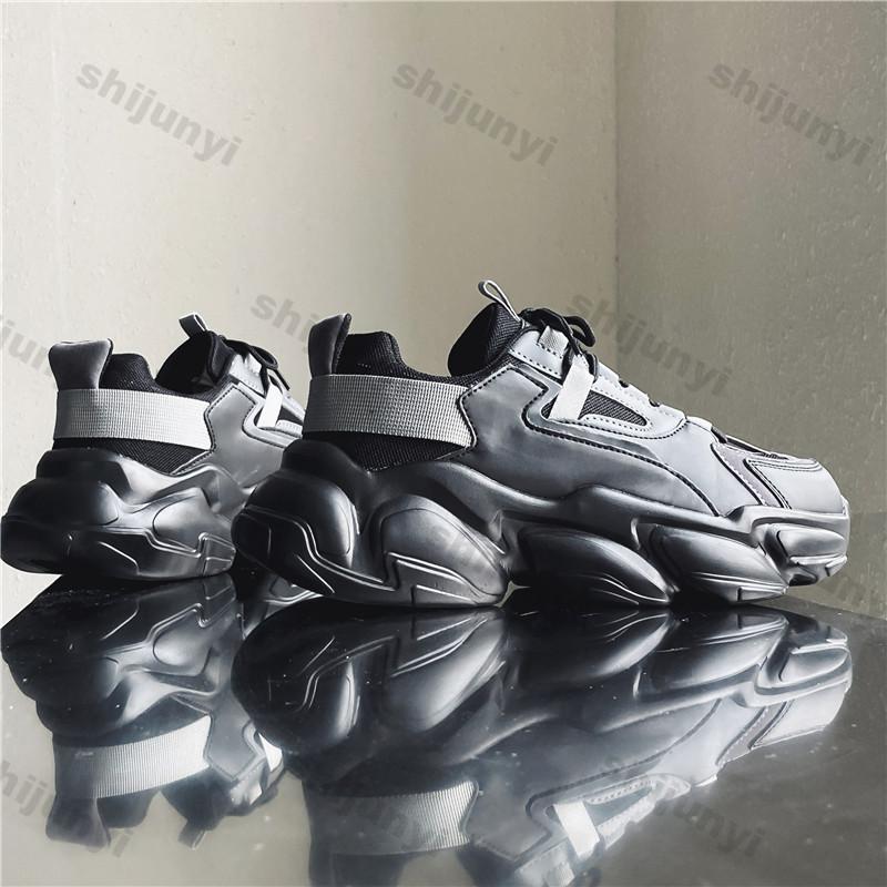 Fashion Platform Men's Sports Shoes Luxury Casual Running Shoe Thick Sole Vulcanized Shoes for Men Designer Sneakers Tenis Masculino