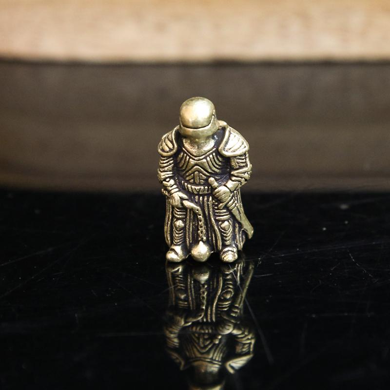 Armor Warrior EDC DIY Knife Beads Lanyard Pendants Vintage Color Brass Outdoor Tools Metal Copper Soldiers Paracord Accessories