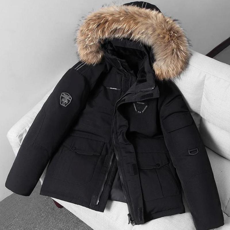 WTEMPO Couple Winter Jackets Men Women Parkas Thicken Warm Coat Faux Fur Hooded Jackets Solid Color Parka Coat Male Outwear