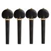 4 Pcs Ebony Wood Cello Tuning Peg Tuner Cello Pegs Cello Shaft Handle Musical Intruments Parts & Accessories Durable