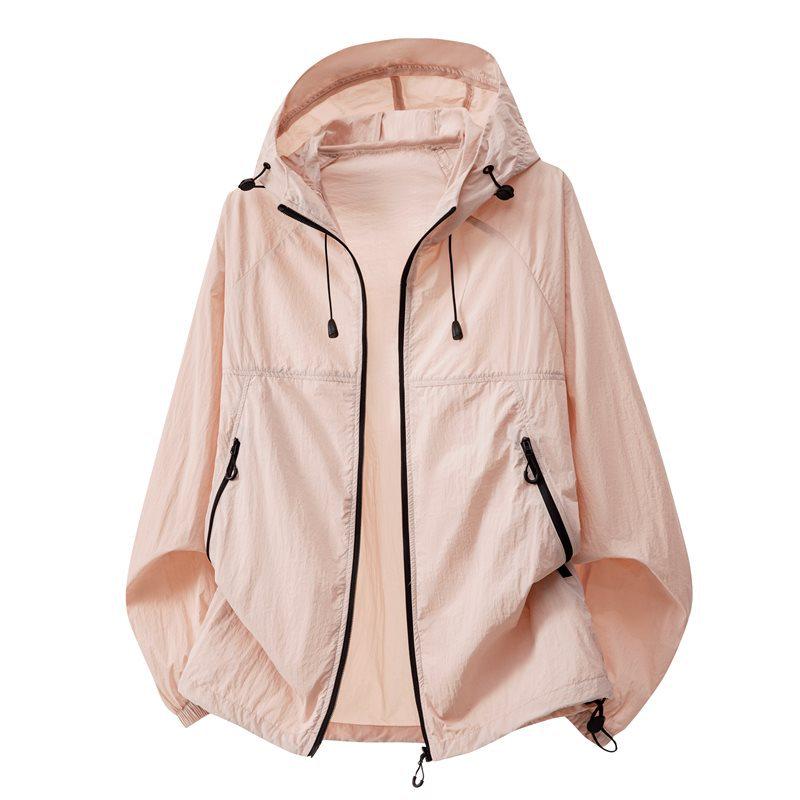 Men's Summer Loose-Fit Color Block Ice Silk Sun Protection Jacket UPF50+