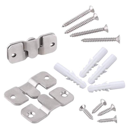 1 Wall Load-capacity Mounting Bracket Picture Pair Easy to Install Black