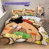 3pcs Anime Cartoon Design Bedding Set - Includes One Quilt Cover and Two Pillowcases (No Core) - Perfect for Bedroom and Guest Room Decorati