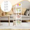 Mobile Rack Kids Toys Organizer 4 Tier 31cmx21x98cm Multifunctional Deep Basket Utility Cart for