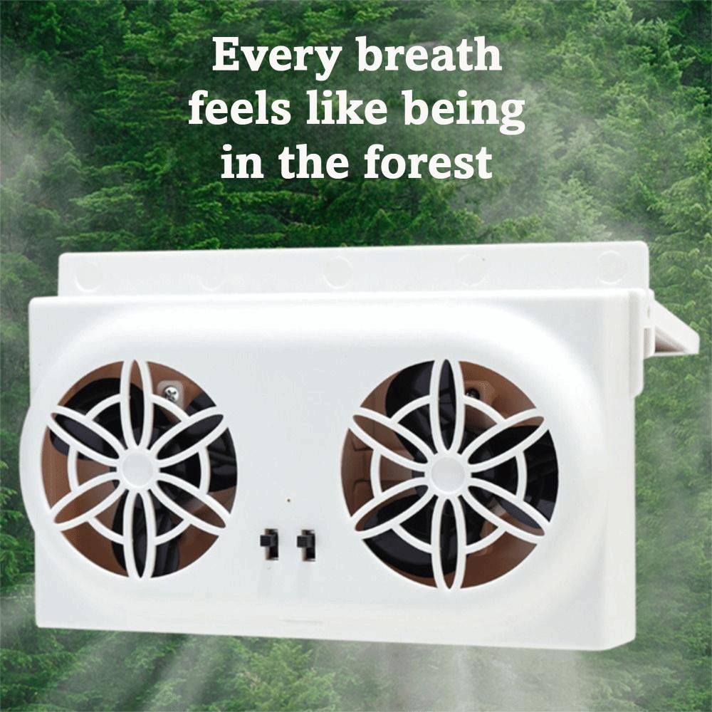 USB Charging Car Window Fan Dual Fans Car Exhaust Fan Rechargeable Car Ventilator  Vehicle Interior