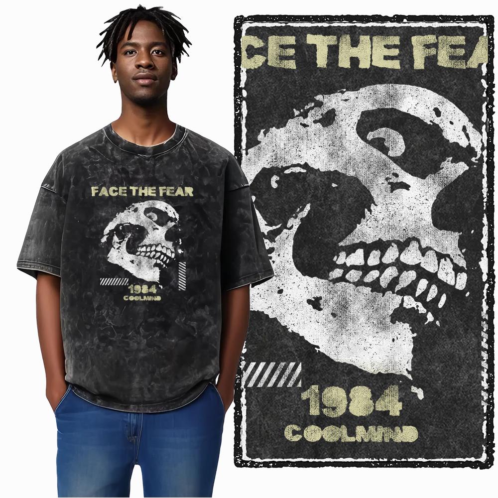 

U5 100% Cotton Acid Washed Cool Streetwear Print Unisex T shirt Big size Cool Vintage men tshirt Cool tee shirt for men S