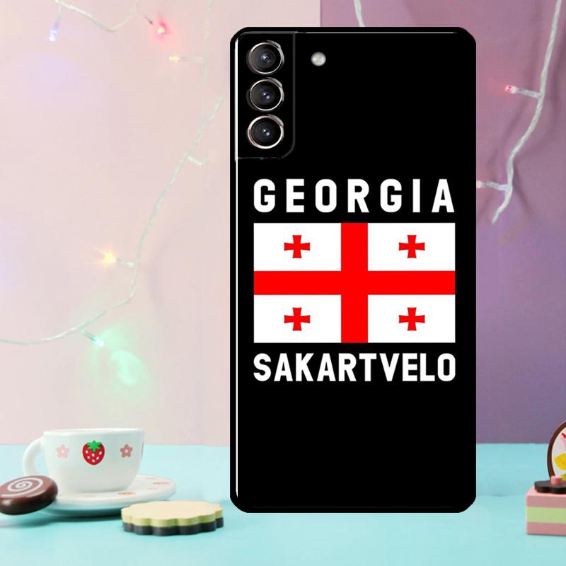 

Georgia Flag Phone Case For Samsung Galaxy S25 Ultra S20 S21 S22 S23 Plus S9 S10 S25 FE S24 Ultra Cover Galaxy S22Ultra