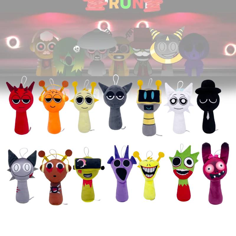 Sprunki Colorful Stuffed Toy Cartoon Game Children Birthday Holiday Dolls Gift