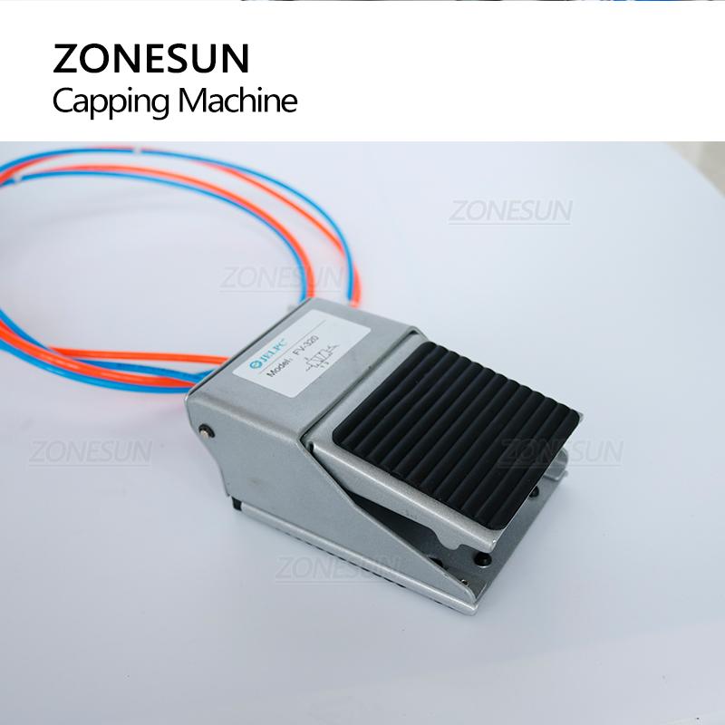 ZONESUN ZS-XG450D Semi-automatic Metal Twist-off Fruit Jam Jar Bottle Capper Screw Capping Machine