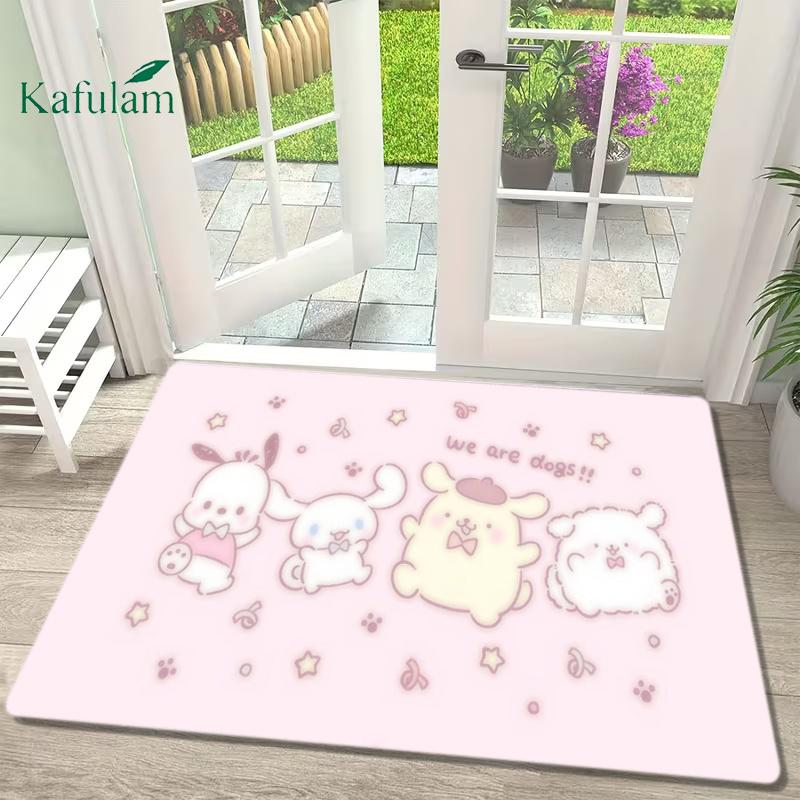 1pc Sanrio Bath Mat, Available in Sizes 15.75*23.62in, 19.69*31.49in, 23.62*35.43in, 1cm Thick 450g/m² Flannel Floor Mat. Suitable for Bathr 60x90cm (23x35inch)