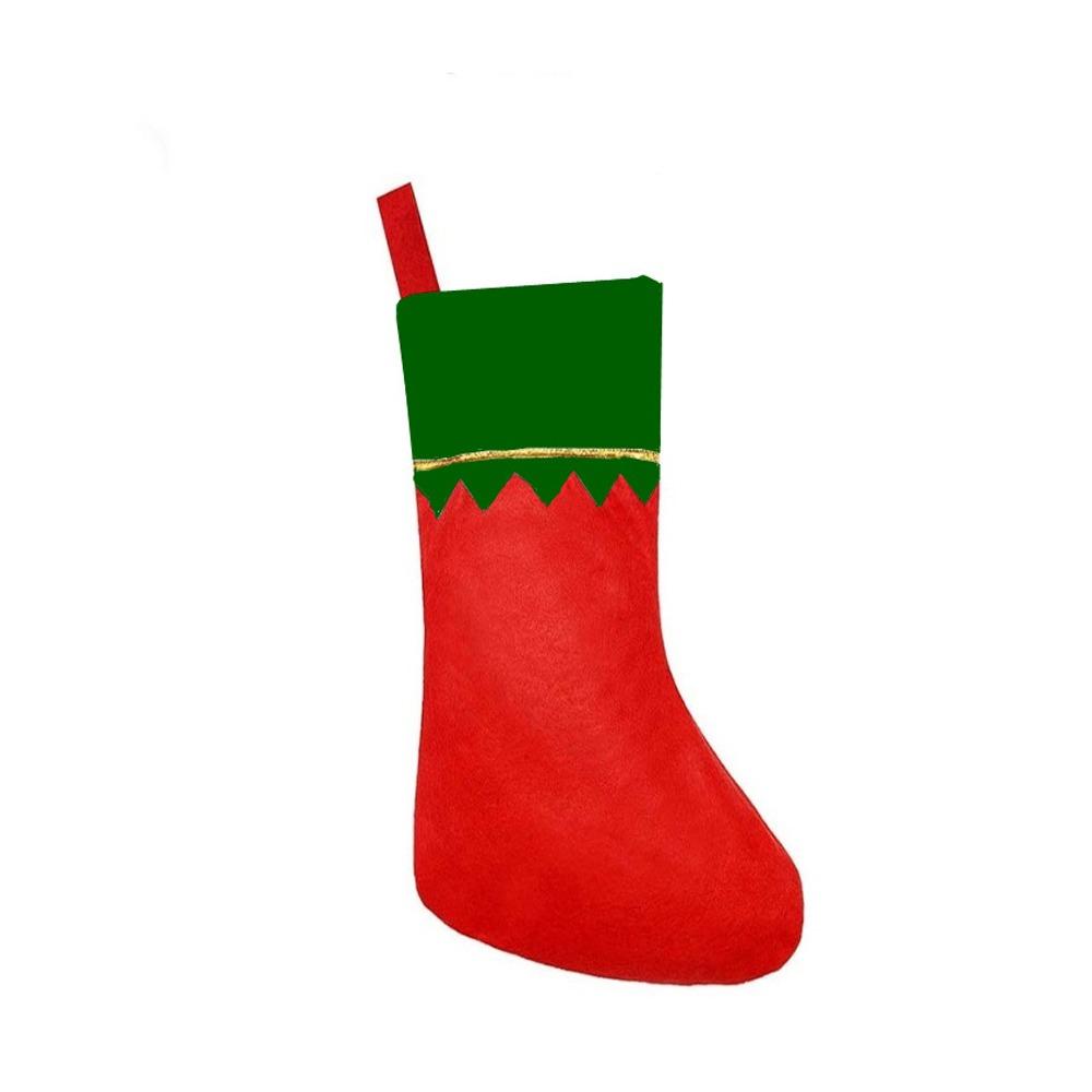 

5pcs Non-woven Christmas Stockings Socks Cute Christmas Tree Ornaments Holiday Festival Decor зелёный