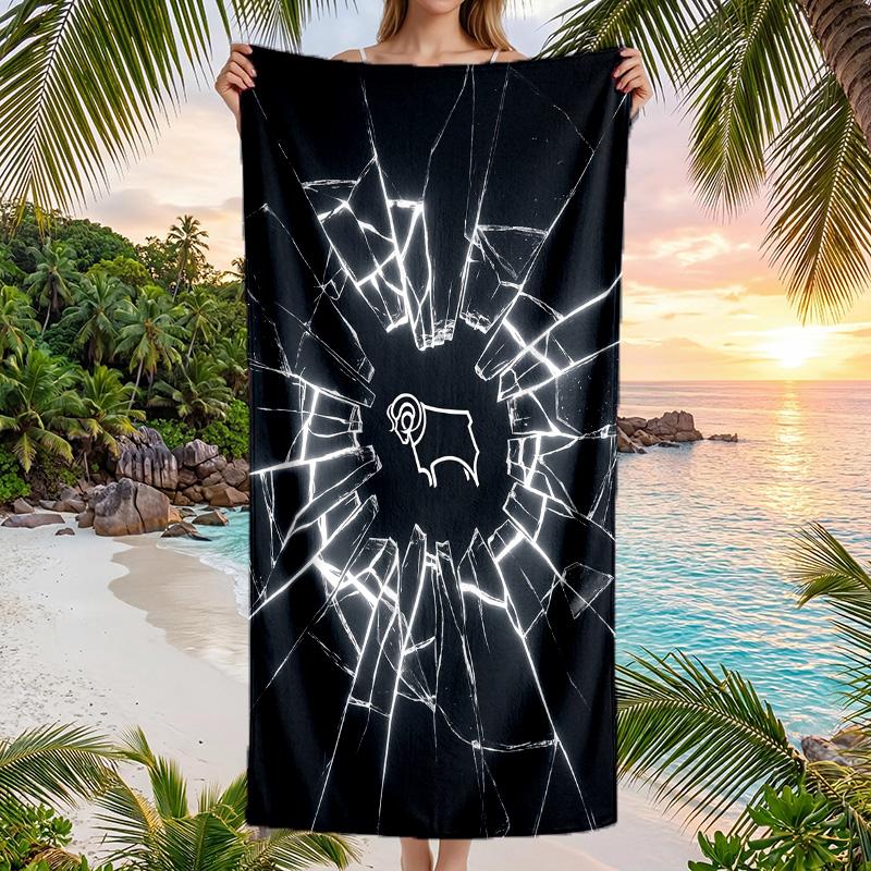 Asciugamano da Spiaggia Derby County Football Morbido Microfibra Asciugamano Estivo Asciugatura Rapida Assorbente per Spiaggia Piscina Viaggio