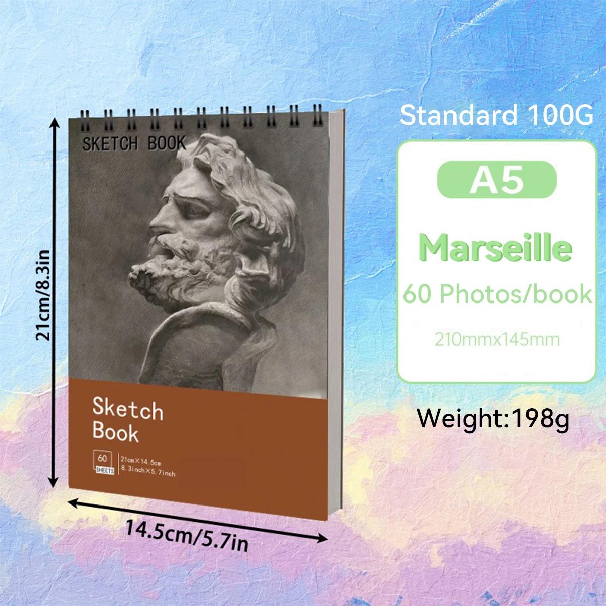 

A3/A4/A5 Скетчбук для художника на спіралі Папір без кислоти Блокнот для малювання для студентів мистецтва Професійний блокнот для ескізів Канцелярські товари