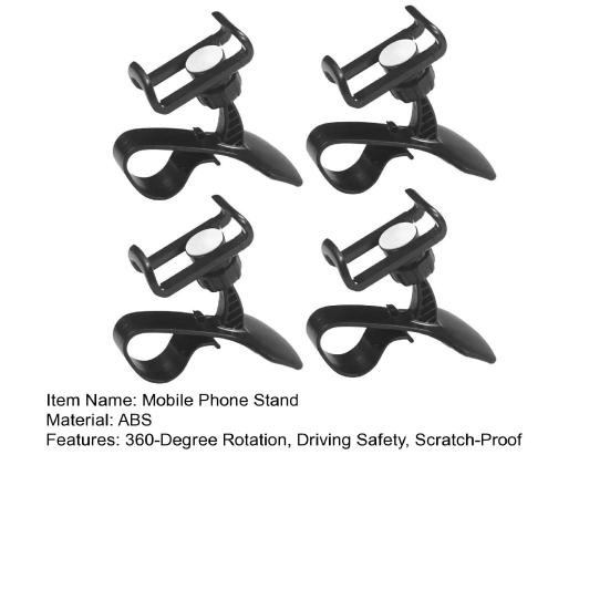 Car Mobile Phone Stand Holder 360-degree Rotation Phone Mount GPS Navigation Bracket Universal Spherical Adjustment Clip-on Phone Mount