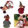 Christmas Santa Snowman Reindeer Desktop Decor With Fabric Material For Holiday Tabletop Display