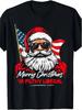 Christmas Ya Filthy Liberal Santa American Flag Xmas Unisex T-Shirt Same Style for Men and Women 2025 Summer Short-sleev