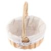 Rattan Storage Basket Hand Made Oval Picnic Storage Basket for Indoor Outdoor