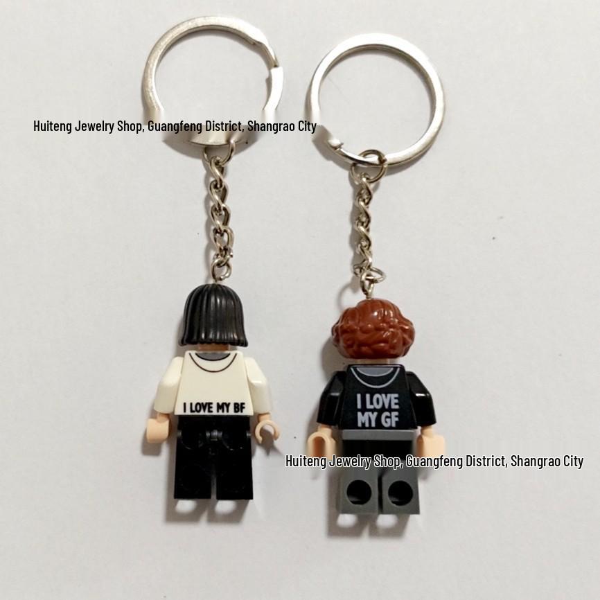 Valentinstag Paar Minifigur Herz Schlüsselanhänger Anhänger
