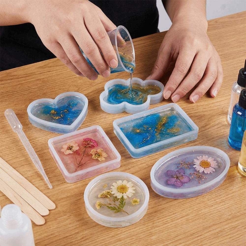 Flexible Coaster Silicone Mold Multi-purpose Cup Mat Mold Casting Molds Resin Mold Coaster Making