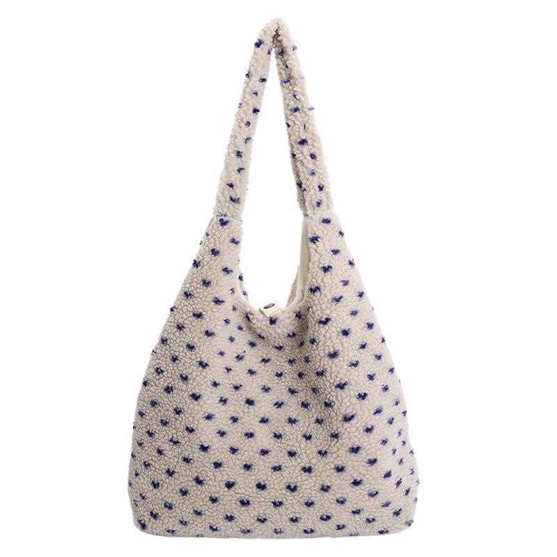 Вместительная расслабленная сумка на одно плечо, ретро и модная нишевая сумка-тоут белый