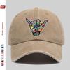 Pc Hawaiian Six Hand Gesture Pattern Print Baseball Cap Casual Decorative Design Sun Hat Comfortable and Lightweight Multi
