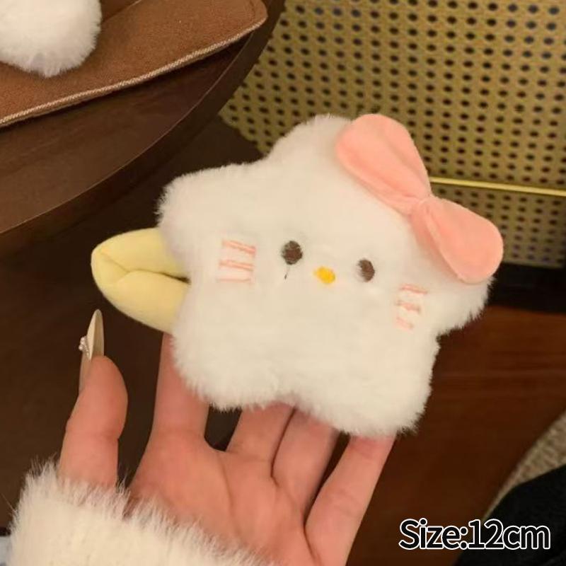  Cartoon Hairband Face Wash Makeup Hairband  Kuromi Plush Absorbent Headband Plush Towel Headband Decoration