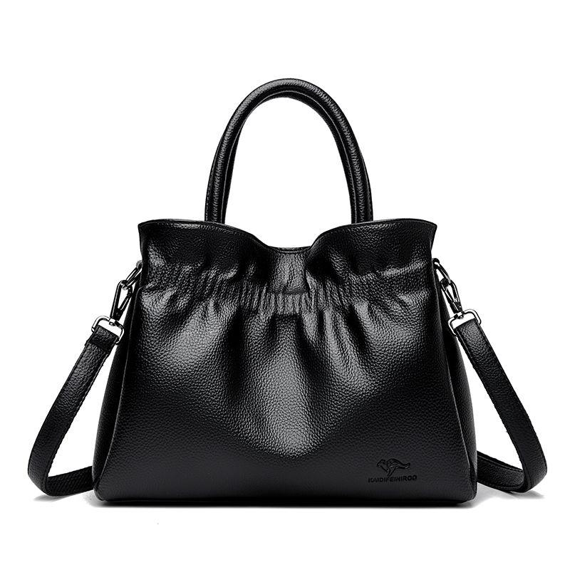 

Модная женская сумка Cloud Pleated Single Shoulder Crossbody Bag Большая вместимость чёрный