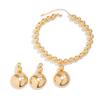 Exaggerated Large Half Ball Bead Pendant Necklace Punk Acrylic CCB Ball Bead Chain Choker Women's Banquet Party Jewelry Set