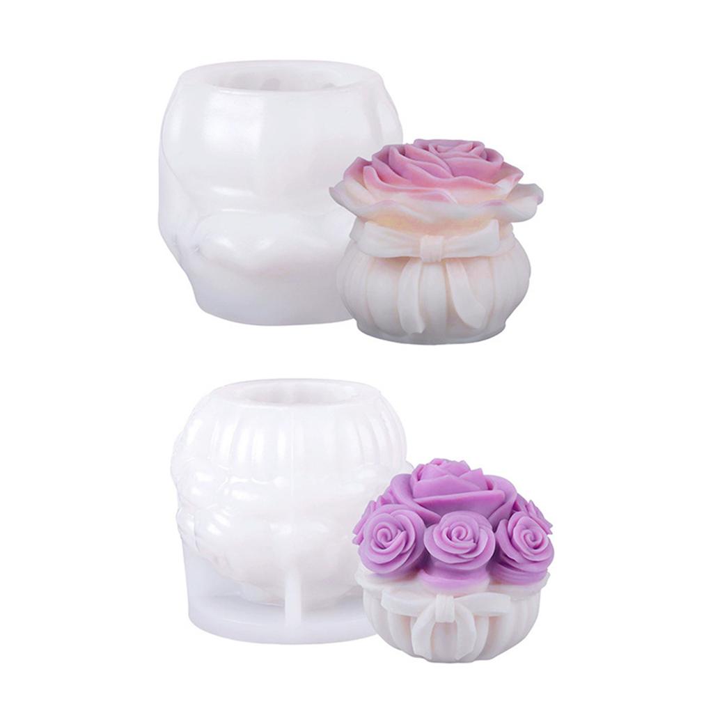 Flowers Candle Mould Silicone Molds Ornament Molds Castings Molds Handmade Plasters Molds Craft Supplies